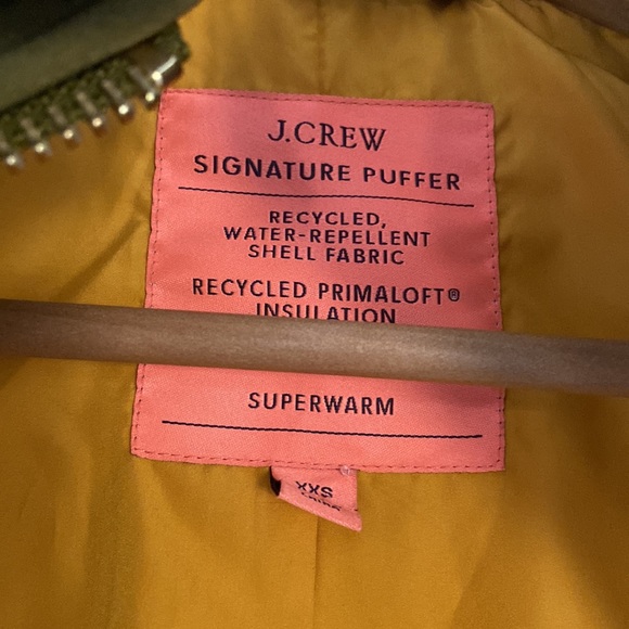 J. Crew -Quilted Cocoon Puffer with PrimaLoft Warm Olive - Picture 7 of 12